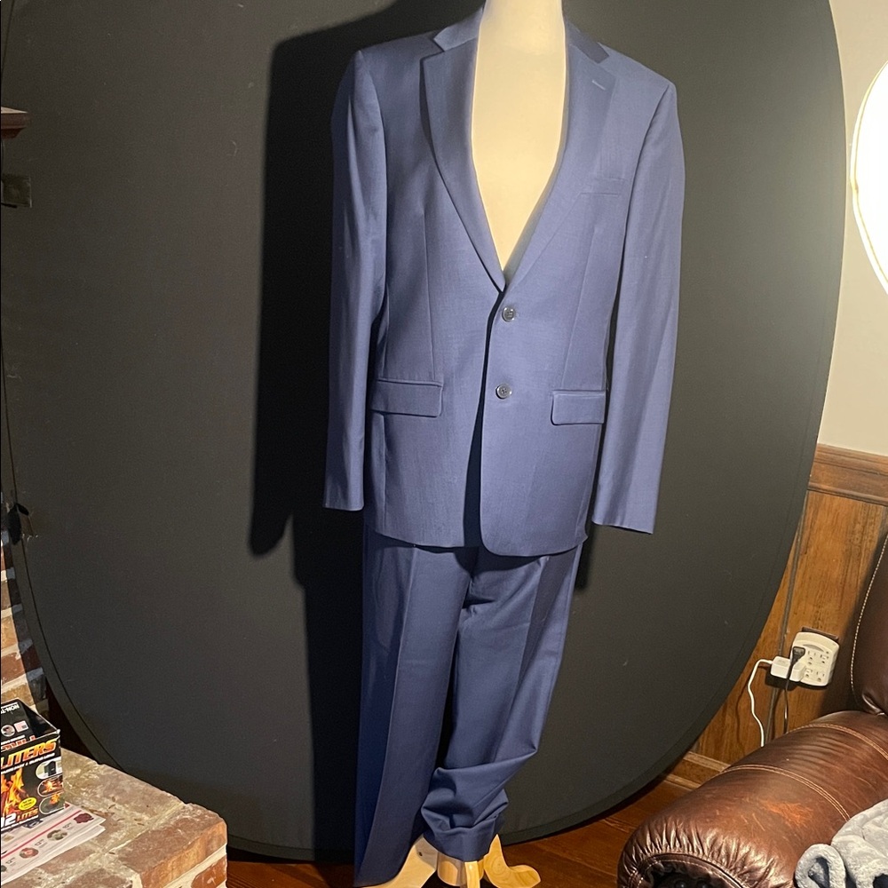 Calvin Klein Men's Navy Suit Pants